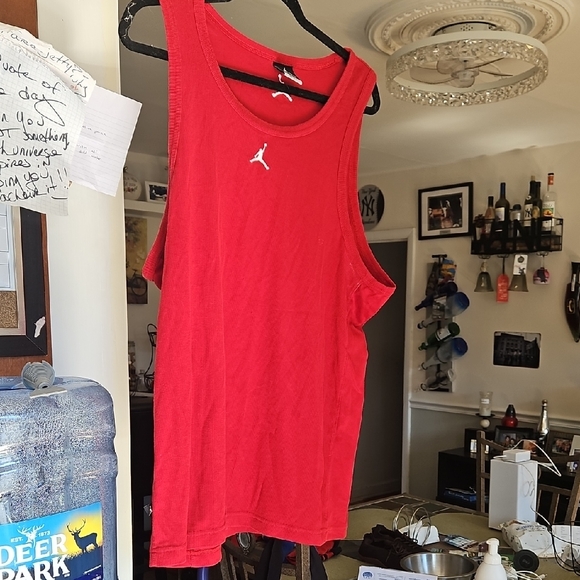 Jordan Other - Jordan Red Sleeveless Athletic Tank Top with White Jumpman